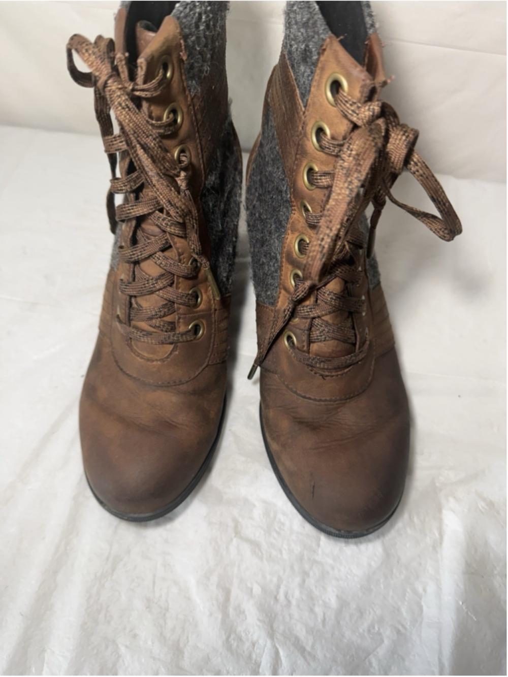 Sorel Lexie Wedge Winter Boot SZ 9.5 NL3376-256 BROWN